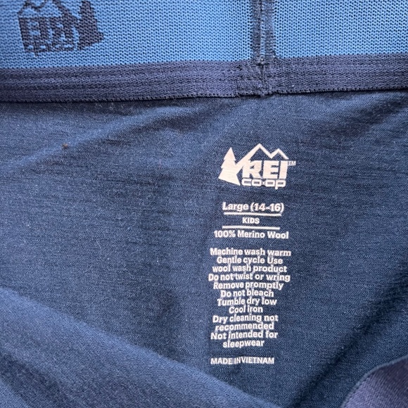 REI, Kids, Merino Midweight Base Layer Top & Bottom, Blue, Size Large (14-16) - Picture 11 of 11